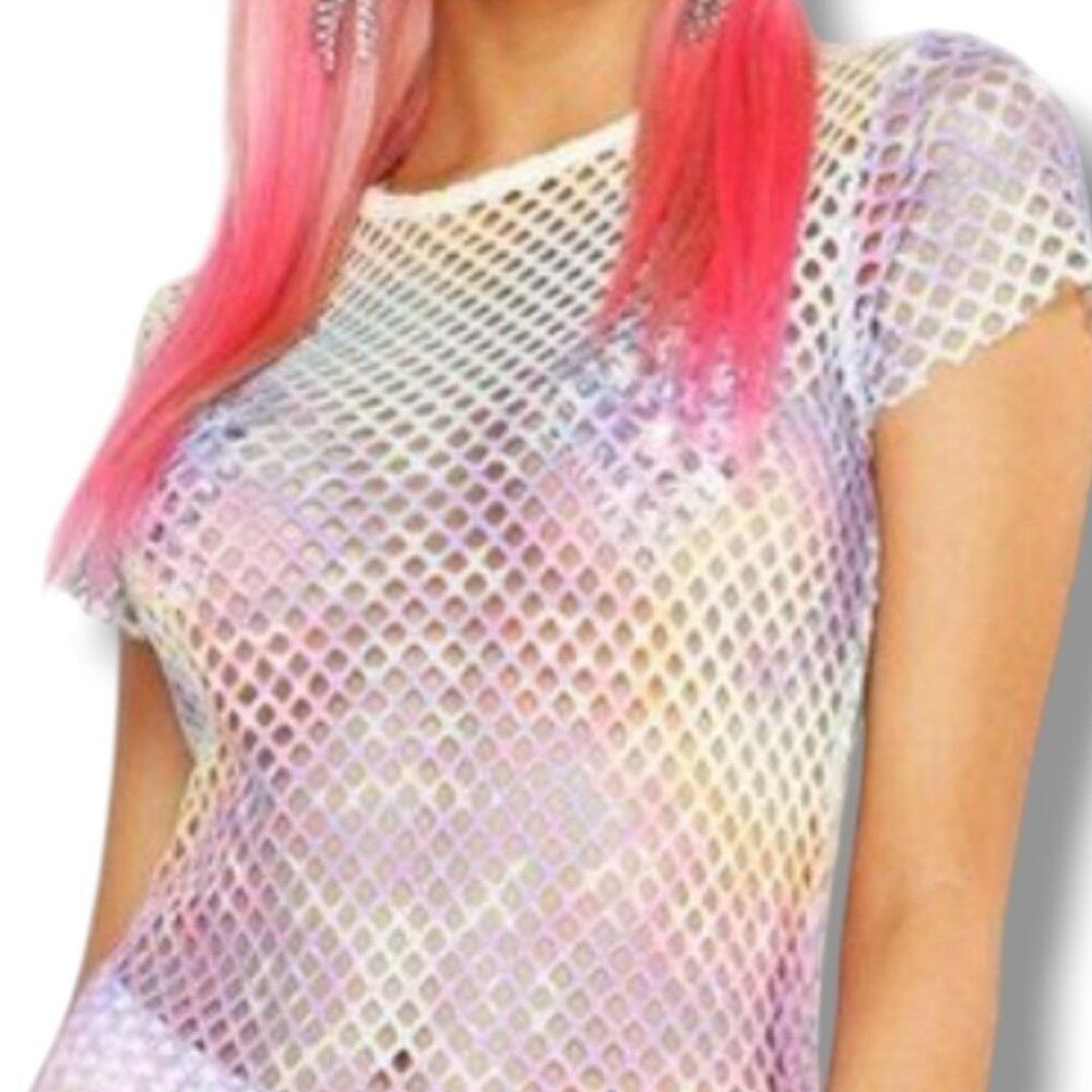 Boohoo Fishnet Swim Cover - Picture 3 of 7